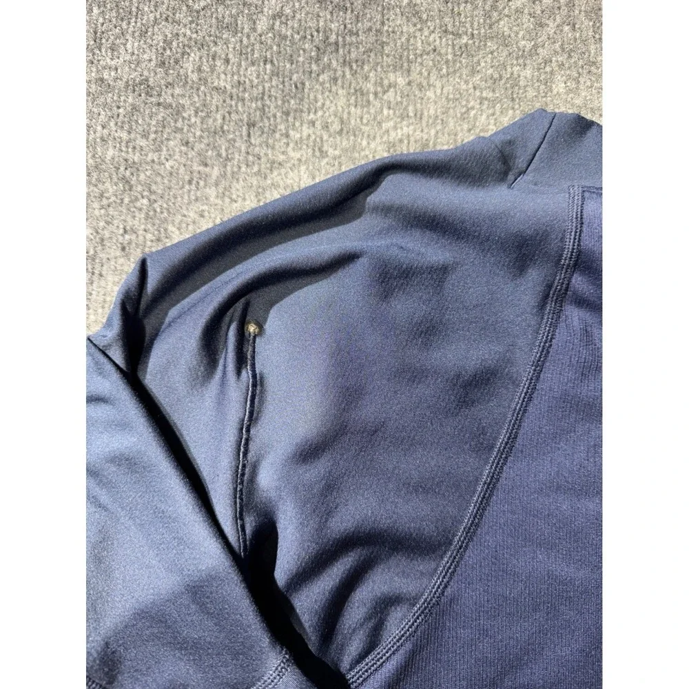 Nike Pro Hyperwarm Mens Large Navy Blue Compression Mock Neck Long Sleeve 867306